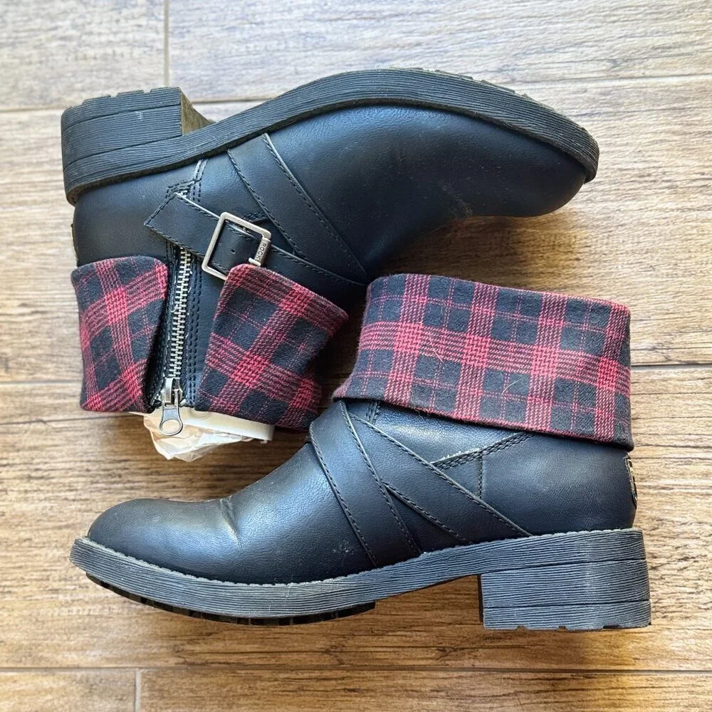 Rocket Dog Women's Tobie Lewis Pu-Altan Cotton Ankle Bootie Black 7.5 M
